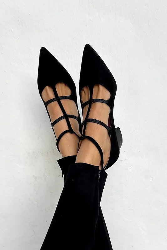 Leather  Ballet Heels with a Soft Chic Fit
