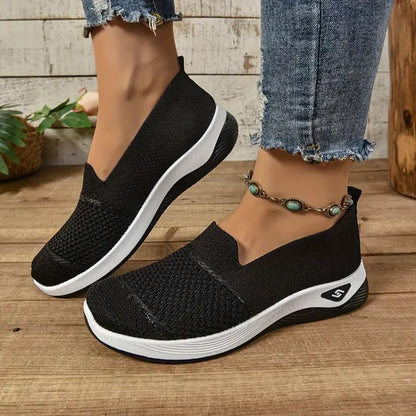 Mesh-Blend Slip-On Sneakers with a Soft Supportive Fit
