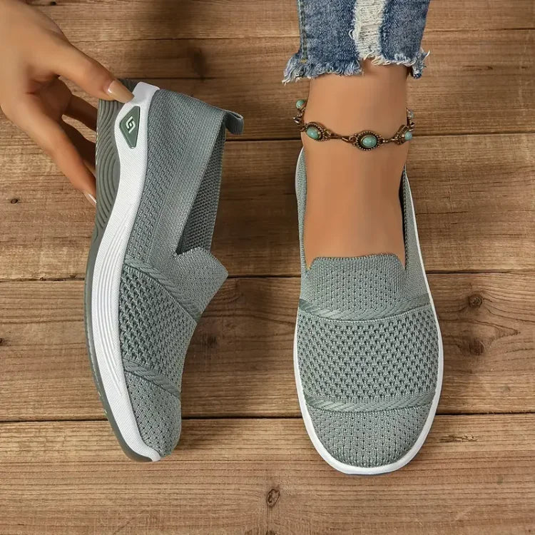 Mesh-Blend Slip-On Sneakers with a Soft Supportive Fit