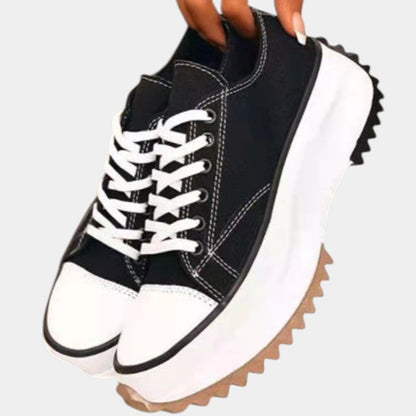 Canvas Contrast-Stitch Sneakers with a Chunky Supportive Fit